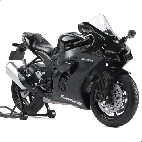 Risopen 1:12 Motorrad Modell Spielzeug für Kawasaki Ninja ZX-10R Metall Druckguss mit Kunststoff Motorrad Modell für Gummistiefel Keine Montage erforderlich Mini Fertig Moto Geschenk für Erwachsene von Risopen