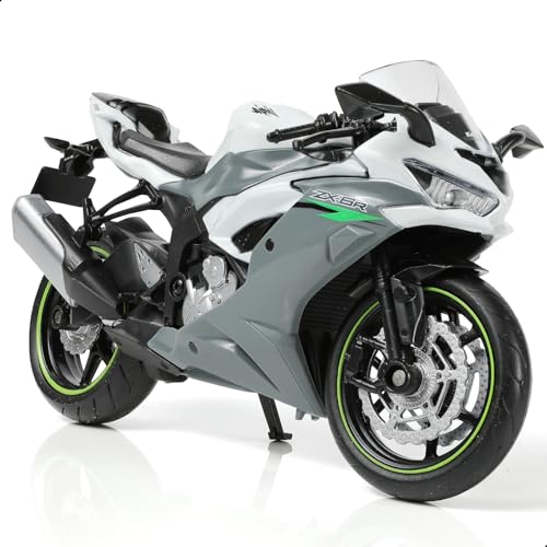 Risopen 1:12 Motorrad Modell kompatibel für Kawasaki Ninja ZX-6R Legierung Diecast Motorrad Modell Spielzeug Mini Moto Geschenk (Grau) von Risopen