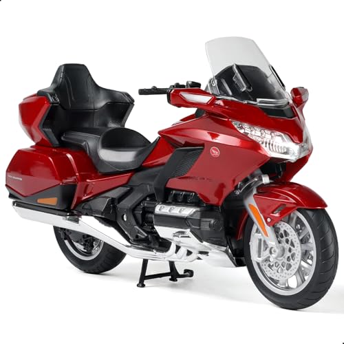 Risopen 1:12 Motorrad-Modellspielzeug kompatibel für Honda Glodwing, Metalldruckguss mit Kunststoff-Motorradmodell kein Zusammenbau erforderlich, Mini-Fertig-Motorrad-Geschenk für Erwachsene (Rot) von Risopen