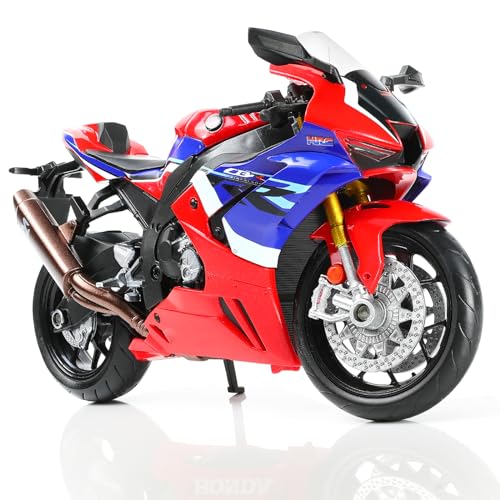 Risopen 1:12 Motorradmodellspielzeug Kampatible für Honda CBR 1000R Metall-Stempel mit Kunststoffmotorradmodell Keine Baugruppe benötigt Mini Fertige Moto-Geschenk für Erwachsene （rot） von Risopen