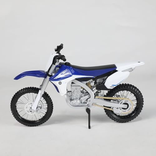 Risopen 1:12 Skala Dirt Bike kompatibel für Yamaha YZ450f Motorradmodell Mini Supercross Motocross Moto Model Collection oder Geschenk für Erwachsene Kind Junge(blau) von Risopen