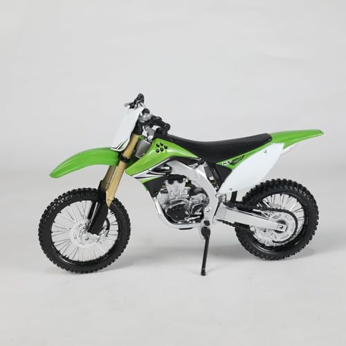 Risopen 1:12 Skala Dirtbike kompatibel für Kawasaki KX450F Motorradmodell Mini Supercross Motorcross Moto Modellsammlung oder Geschenk für Erwachsene Kid Boy (grün) von Risopen