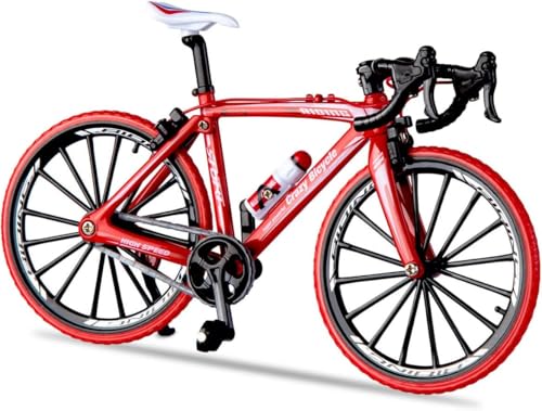 Risopen 1:8 Skala Druckguss Metall Mini Mountainbike Fahrrad Modell Spielzeug Finger BMX Spielzeug Desktop Dekoration Handwerk für Radfahren Liebhaber (rot) von Risopen