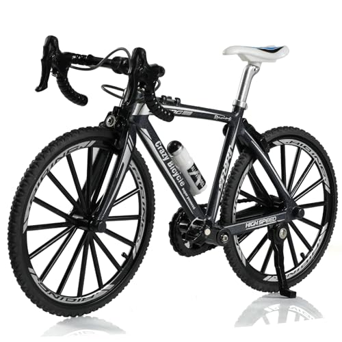 Risopen 1:8 Skala Druckguss Metall Mini Mountainbike Fahrrad Modell Spielzeug Finger BMX Spielzeug Desktop Dekoration Handwerk für Radfahren Liebhaber (schwarz) von Risopen