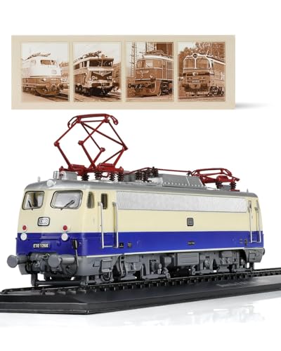 Risopen 1:87 Skala 1962 Baureihe E 10 1266 Kunststoff Spielzeug Zug Modell Zug Set Keine Versammlung erforderlich Geschenk Dekoration für erwachsenes Kind (blau) von Risopen