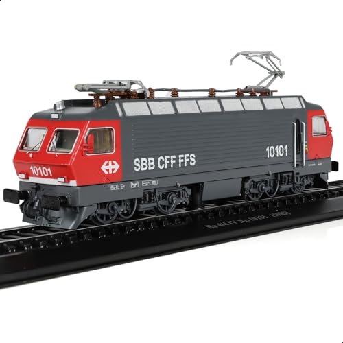 Risopen 1:87 Maßstab 1982 Re 4/4 IV Nr. 10101 Zug Modell Set Classic Electric Vintage Distressed Train Model Set Static Finished Train Track Model Collection Geschenk für Kinder Erwachsene (keine von Risopen