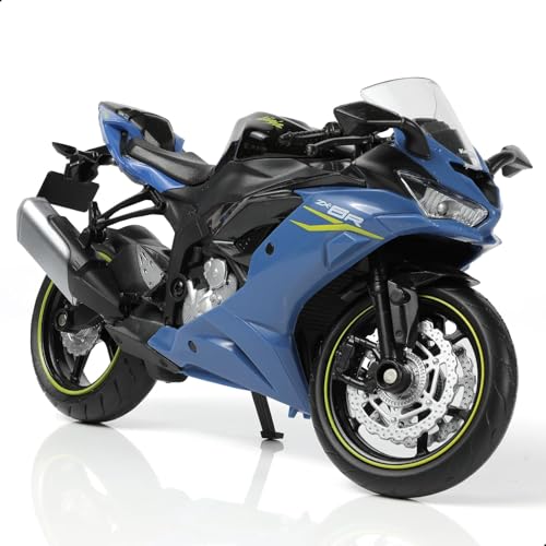 Risopen Druckguss Motorrad Modell für Kawasak Ninja ZX-6R Motor Bike Spielzeug 1:12 Motorrad Spielzeug Geschenk Sammlung für Kid Adult (Blau) von Risopen