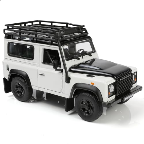 Risopen Kompatibel für Land Rover Defender Off-Road 1:24 Auto Spielzeug Weiß Legierung Metall Druckguss Classic Fahrzeug Modell Spielzeug Mini Luxusfahrzeug Modell Sammlung und Geschenk für Aldult Kid von Risopen