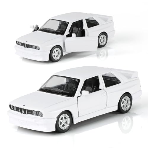 Risopen Modellauto 1/36, Metall Auto Modell mit Rückzugmotor, Druckguss Auto Spielzeug Geschenk Dekoration für erwachsenes Kind (6.weiß) von Risopen