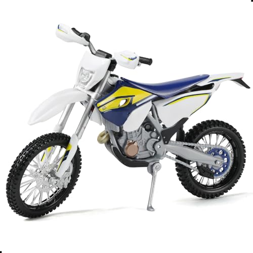 Risopen Motocross Spielzeug Dirtbike Motorradmodell Mini Supercross Motorcross Moto Modellsammlung oder Geschenk für Erwachsene Kid Boy (blau) von Risopen