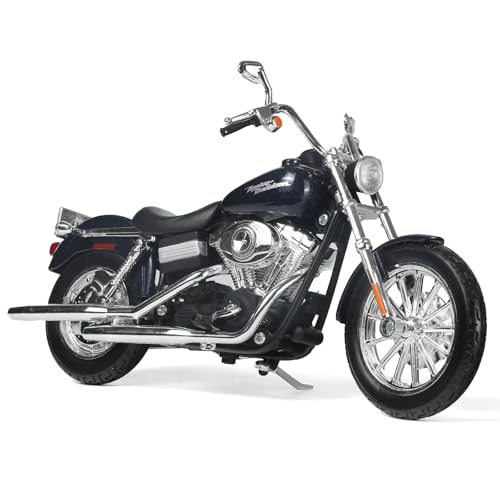 Risopen Motorradspielzeug kompatibel für Harley Davidson 1:12 Mini Motorradmodell Dascast Moto für 5-7 Zoll Puppensitzendekoration Moto Spielzeuggeschenk für Kinder (schwarz) von Risopen