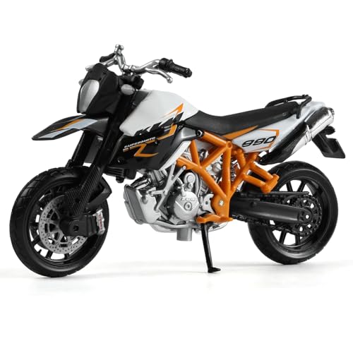 Risopen Offroad Motorrad 990 Supermoto R Dirt Bike Modell Spielzeug 1:18 Schwarz Motocross Motorrad Modell Spielzeug Supercross Kollektion Geschenk für Männer Kinder Jungen von Risopen
