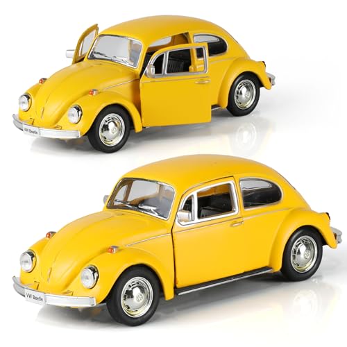 Risopen Käfer Modellauto 1/36, Compatible for VW Beetle Polizeiauto Zinklegierung Auto Modell mit Rückzugmotor, Druckguss Auto Spielzeug Dekoration für erwachsenes Kind (2.gelb) Risopen Käfer Modellauto 1/36, Compatible for VW Beetle Polizeiauto Zinklegierung Auto Modell mit Rückzugmotor, Druckguss Auto Spielzeug Dekoration für erwachsenes Kind (2.gelb) von Risopen