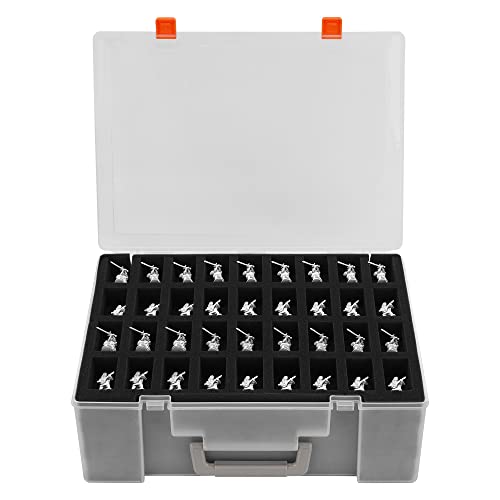 Risou Miniatur Spielzeug Organizer,108 Slot Modell Mini Spielzeug Tragetasche, kompatibel mit Warhammer 40k, Dungeons & Dragons. (Durchsichtig) von Risou