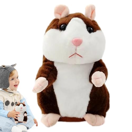 Ristyur Nickendes Hamsterspielzeug - Nickendes Plüsch-Interaktives Spielzeug | Weiches interaktives Plüschtier-Nickelspielzeug für Kinder, Jungen und Mädchen von Ristyur