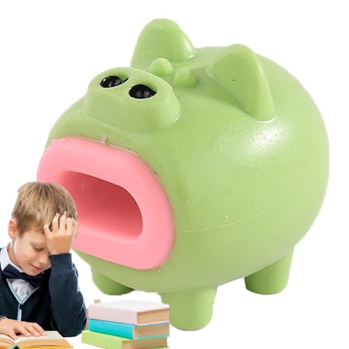 Schwein-Stress-Spielzeug - Süßes Quetschspielzeug,Squeeze-Teigball, sensorisches Stressspielzeug, hochelastisches, lustiges und entspannendes Schweinespielzeug für Kinder und Erwachsene, Ristyur von Ristyur