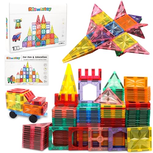 Riswistoy Magnetische Bausteine 100 Teile Kinderspielzeug Magnetspielzeug STEM-Magnetblöcke Magneten Kinder Bauklötze Kinderspielzeug für 3+ Jahre alte Jungen und Mädchen Riswistoy Magnetische Bausteine 100 Teile Kinderspielzeug Magnetspielzeug STEM-Magnetblöcke Magneten Kinder Bauklötze Kinderspielzeug für 3+ Jahre alte Jungen und Mädchen von Riswistoy