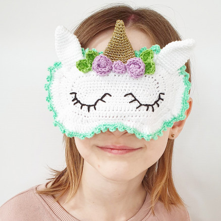 Einhorn-Schlafmaske by Rito Krea - Häkelmuster mit Kit Schlafmaske von Rito Krea