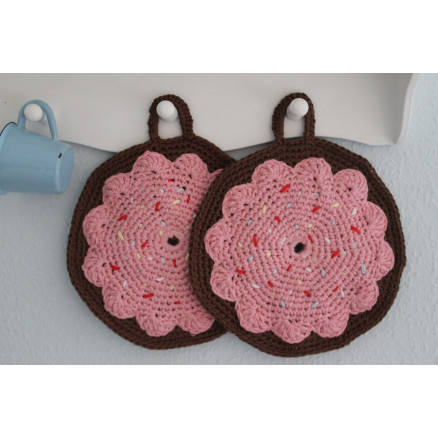 Häkelmuster mit Kit Donut Topflappen by Rito Krea von Rito Krea