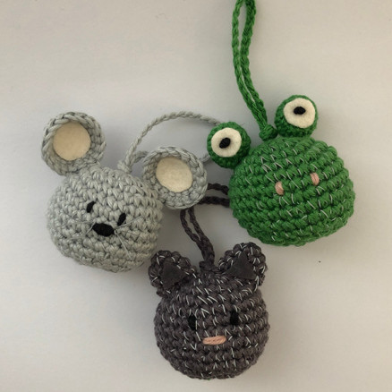 Reflektierende Schlüsselanhänger von Rito Krea - Kuscheltier Häkelmuster mit Kit 6cm - 3 Stk von Rito Krea