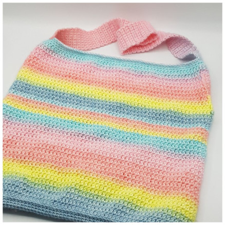 Regenbogen-Netz mit Griff by Rito Krea - Häkelmuster mit Kit Netz 36x65cm von Rito Krea