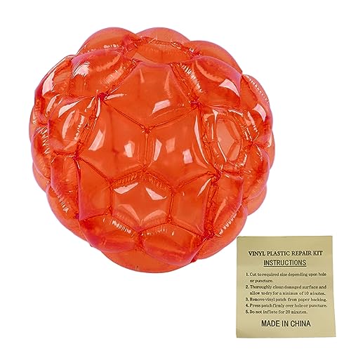 Aufblasbare Kollisionsbälle, Kinderspielball für Stoßstangenball für Pom-Pom-Ball, 90 cm, Zum Aufblasen für Kinder, Kleinkinder, Aufblasbare Hofdekorationen (Rot) von Riuulity