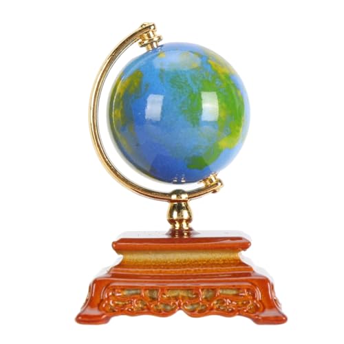 Mini -Globus -Modell für Puppenhausdekoration, Kunststoff Miniatur World Globe Orumament Educational Desktop Globe für Foto -Requisiten Hängen Verzierungen Warm von Riuulity