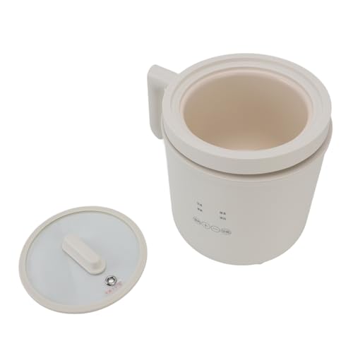 Mini -Reiskocher, Reisen und Outdoor Tragbarer Heißer Topfkocher Edelstahltopf mit Temperaturregelung für Heißtopf Nudeln Suppe & Haferflocken 32Cup Weiß (EU -Stecker 220 V) von Riuulity