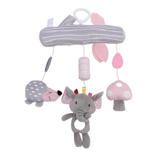 Plüschauto -Hängespielzeug für Babys mit Niedlichem Tierdesign, Kinderwagen -Aktivitätsspielzeug, Interaktive Klänge, Vielseitiger Gebrauch, Geeignet für Kinderbetten Geeignet von Riuulity