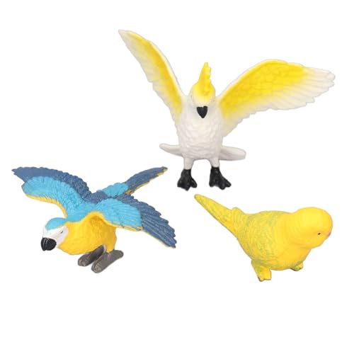 Riuulity 10 Lebendige Farben Lifelische Details Miniaturvogelfiguren für Dekoration DIY für Party Cupcake und Andere Dekoration von Riuulity