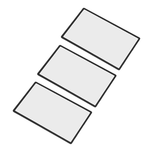 Riuulity 2DS Obere Bildschirme Ersatz für Kunststoffabdeckung, Langlebige Konsole -LCD -Bildschirmteile für Spielkonsole, Geeignet für Reparaturen und Austausch, Insgesamt 3pcs, Bequem für 2DS (BLACK) von Riuulity