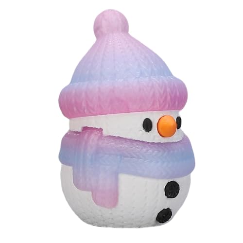 Riuulity 3D -Druck Schneemann, Moderne Schneemannskulptur, Interaktive Urlaubsdekoration, Süßes Weihnachtsfest und Büro, Ideale Winterdekorationen mit Exquisiten Details von Riuulity