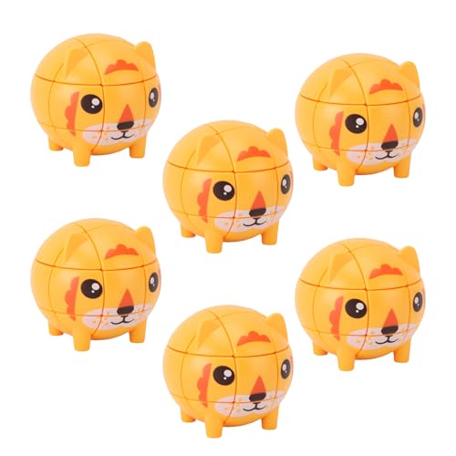 Riuulity 6 PCs Animal Speed ​​Puzzle Entzückende Frühe Bildung 3x3 Speed ​​-Puzzle -Spielzeug mit Kindersicherheitsdesign für, Verstärkt das Logische Denken für Familienbindung und von Riuulity