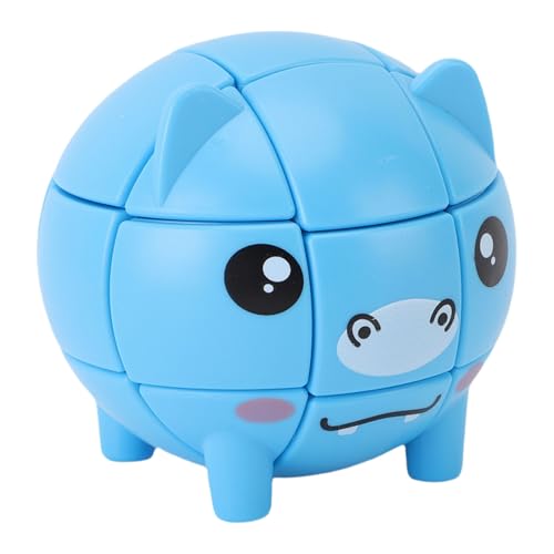 Riuulity 6PCS Hippo Animal Toys 3x3x3 Speed ​​Cube Puzzle -Spiel für, Wiederverwendbares Plastik -Cartoon -Spielzeugset, Sichere Kurvige Würfel mit Lebendigen Farben für Bildung, Eltern von Riuulity