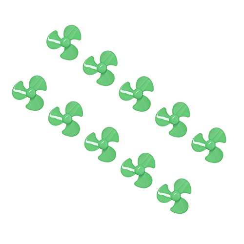 Riuulity ABS -Propeller -Kit 10pcs 50mm 3 Blades Propellerersatz für Spielzeugfernbedienungsauto Modellzubehör (Green) von Riuulity