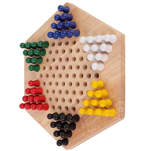 Riuulity Hölzerne Chinesische Checker Gummiholz -Holzkäfer -Set, Farbenfrohes Brettspiel für, Klassische Strategiestücke, mit Leuchtenden Farben für Familienspaß Riuulity Hölzerne Chinesische Checker Gummiholz -Holzkäfer -Set, Farbenfrohes Brettspiel für, Klassische Strategiestücke, mit Leuchtenden Farben für Familienspaß von Riuulity