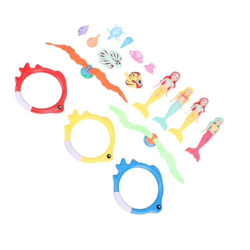 Riuulity Kinderspielzeugset für, Farbenfrohe Fischringe und Accessoires, Tauchpoolspielzeug, Sicheres Spiel in Wasserbereichen, Unterwasser -Schatzsuche mit Mehreren Spielvariationen Riuulity Kinderspielzeugset für, Farbenfrohe Fischringe und Accessoires, Tauchpoolspielzeug, Sicheres Spiel in Wasserbereichen, Unterwasser -Schatzsuche mit Mehreren Spielvariationen von Riuulity