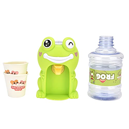 Riuulity Mini -Wasserspender für Spielzeug Sicher Tragbar mit Niedlichem Cartoon -Design für Heimspiele und Trinkgewohnheitsentwicklung (Grüner Froschstil) von Riuulity