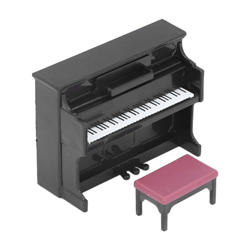 Riuulity Puppenhaus -Musikinstrumentenmodell, Hochsimulations -Puppenhausmöbelhandwerk, für Dekoration, Musikraum, Kleine Partyszene (Black) von Riuulity