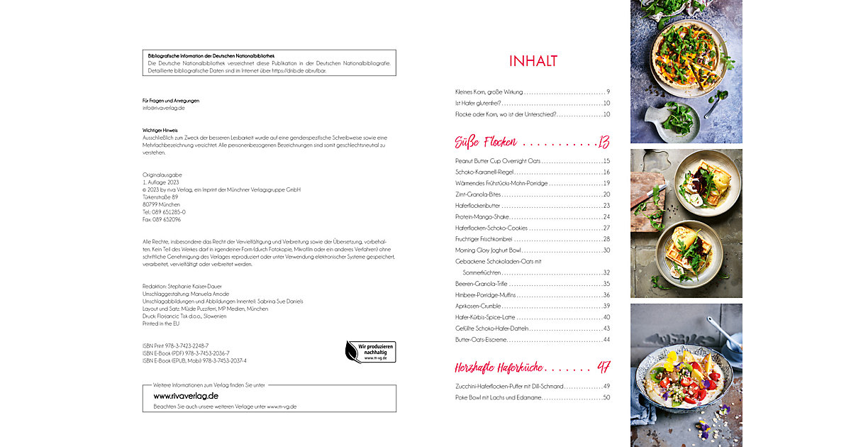 Buch - Hafer: Das Koch- und Backbuch Buch - Hafer: Das Koch- und Backbuch von Riva Verlag