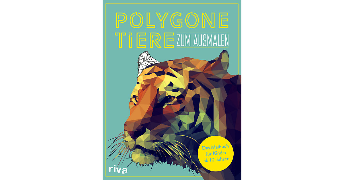 Buch - Polygone Tiere zum Ausmalen von Riva Verlag