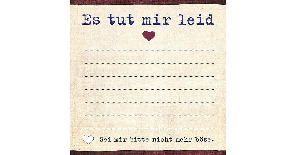 Was ich an dir liebe: Es tut mir leid - Klebezettel Was ich an dir liebe: Es tut mir leid - Klebezettel von Riva Verlag