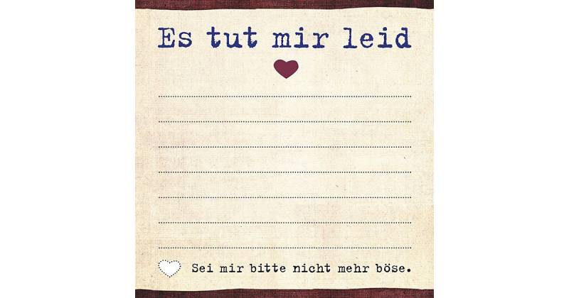 Was ich an dir liebe: Es tut mir leid - Klebezettel von Riva Verlag