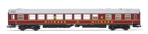 DR Passagierwagen OSShD Typ B „Tourex“, 4 Stück, 2 x WLAB, 1 WLABD, 1 x WR, rot lackiert, Epoche IV von Rivarossi