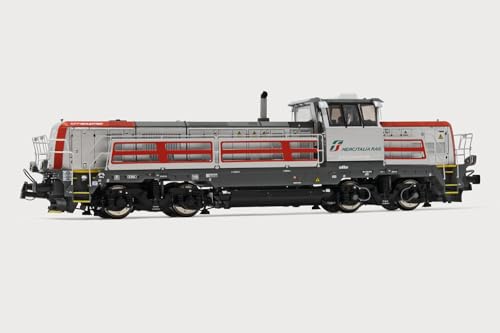 Rivarossi HR2900 Mercitalia Rail Effishunter 1000, Silberne Lackierung mit rotem Streifen, Lokomotive – Diesel, Silber von Rivarossi
