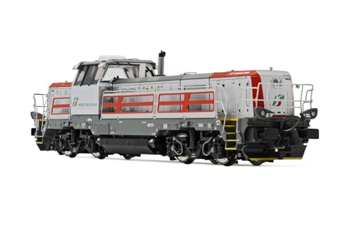 Rivarossi HR2900S Mercitalia Rail Effishunter 1000, Silberne Lackierung mit roten Streifen, DCC Sound-Lok – Diesel von Rivarossi