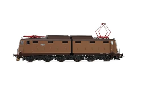 Rivarossi HR2933 FS, 6-achsige Elektrolokomotive E.645 1. Serie, Castano-Isabella-Lackierung, vereinfachtes FS-Logo, Stromabnehmer 52, Ep. IV-V-Lok – elektrisch von Rivarossi