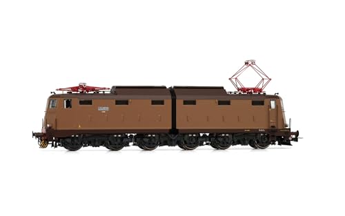 Rivarossi HR2934S FS, 6-achsige Elektrolokomotive E.645 1. Serie, Castano-Isabella-Lackierung, vereinfachtes FS-Logo, Stromabnehmer 42U, Ep. IV-V, mit DCC-Sound-Decoder. Lokomotive – elektrisch von Rivarossi