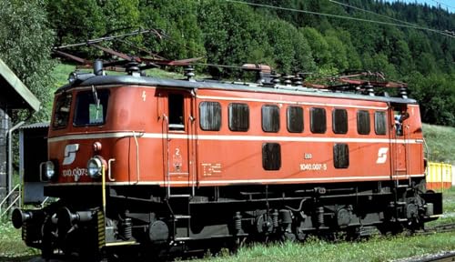 Rivarossi HR2940S ÖBB, Elektrolokomotive 1040 007-5, Neue seitliche Lüftungsschlitze, zinnoberrote Lackierung mit DREI Zierlinien, niedriges Dach, Stufen vorne, Ep. V von Rivarossi