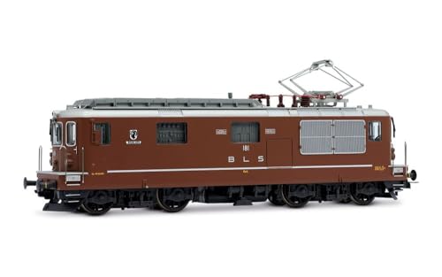 Rivarossi HR2959S BLS, Re 4/4 181 „Interlaken“ lang mit Fahrerfigur, Logo und Nummer mit dicken Chromaufklebern, Ep. IV, mit DCC-Sound-Decoder. Elektrolokomotive von Rivarossi